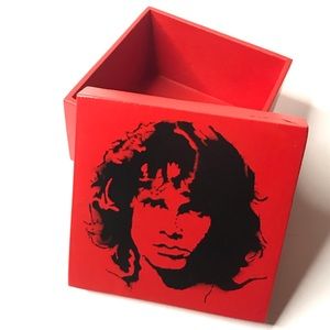 ⚡️Jim Morrison WANTED inspired Rocker Box 4.5”x2.5” graffiti handmade